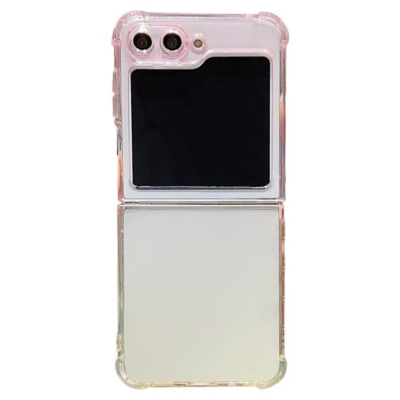 Case for Samsung Z Flip5, Gradient Dropproof, Pink / Yellow