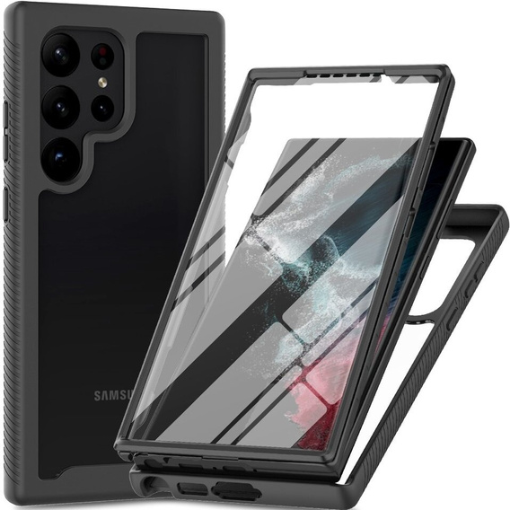 Case for Samsung Galaxy S24 Ultra, Shockproof, with film, black
