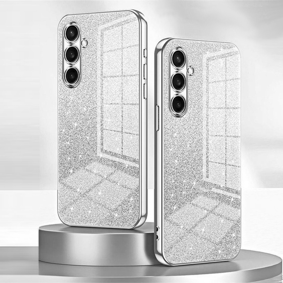 Glitter Case CamShield for Samsung Galaxy A37 5G, silver