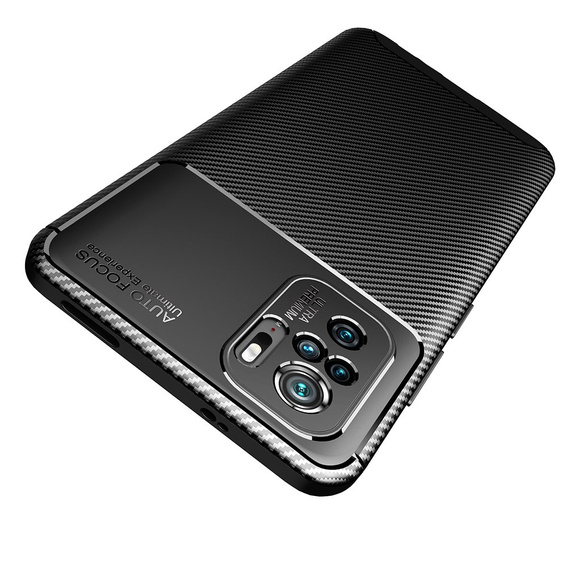 Case for Xiaomi Redmi Note 10/10S, Carbon Gel, black