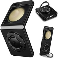 GKK case for Galaxy Z Flip 5 5G, Corners Dropproof MagSafe, clear / purple