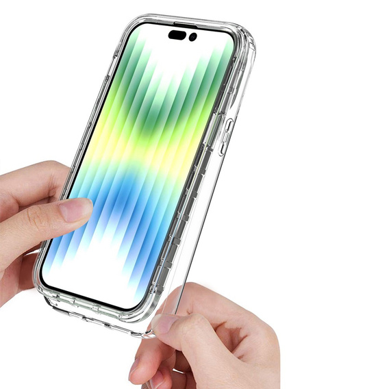 Case for iPhone 14 Pro, Shockproof, with film, transparent