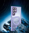 Case for Samsung Galaxy S25 Ultra, for MagSafe, ERBORD Matt Case, purple + Screen Glass