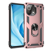 Armor Case for Xiaomi Mi 11 Lite / Mi 11 Lite 5G / 11 Lite 5G NE, Nox Case Ring, pink rose gold