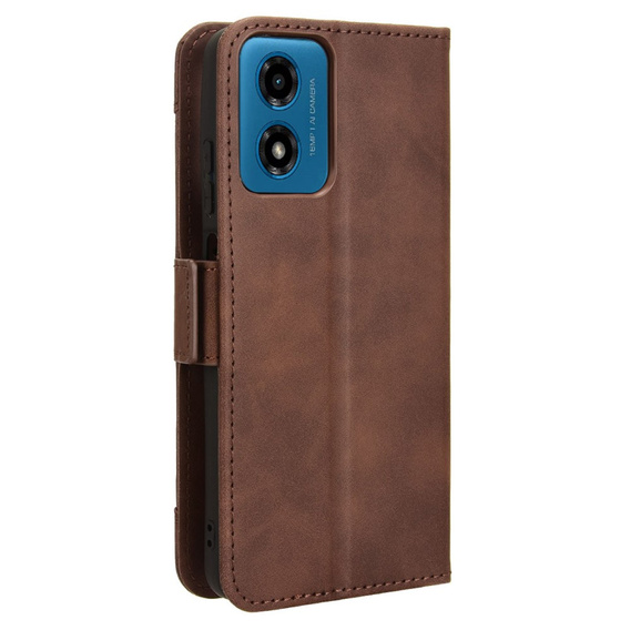 Flip case for Motorola Moto G24 / G24 Power / G04, Card Slot, brown