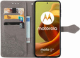 Flip case for Motorola Moto G85, Mandala, grey
