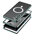 Magnetic Dual Glass MagSafe case for Samsung Galaxy S24, green