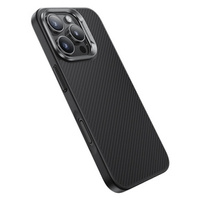 BENKS Kevlar Case for iPhone 16 Pro, for MagSafe, Carbon Fiber, black