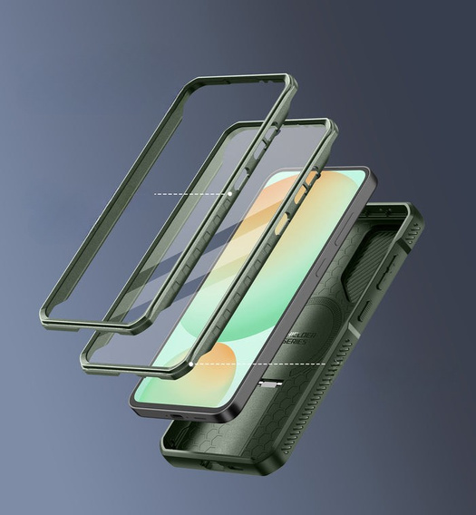 Armored case for Samsung Galaxy S24 FE, Dexnor Full Body (Two Frames), green