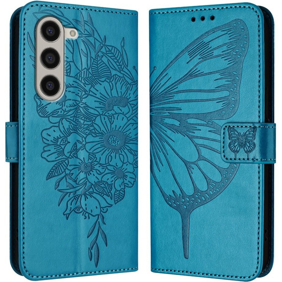 Flip case for Samsung Galaxy Z Fold6 5G, Butterfly, blue