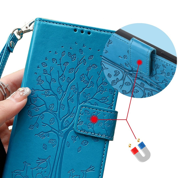 Flip case for Samsung Galaxy M15 5G, Tree, blue