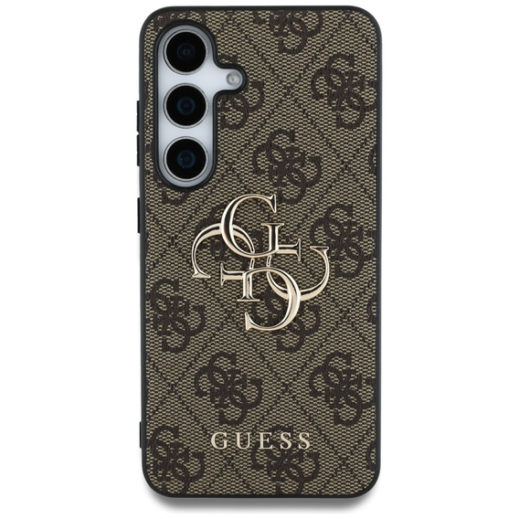 GUESS Case for Samsung Galaxy S25, 4G Big Metal Logo, brown
