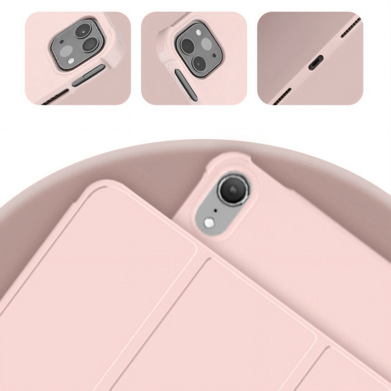 Case for iPad 10.9 2022 10 Gen, Smart Pencil, with space for stylus, pink