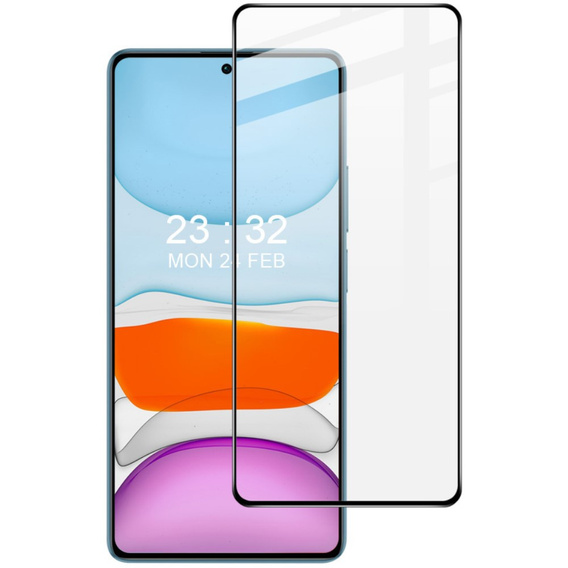 IMAK Full Cover Tempered Glass for Xiaomi Redmi Note 13 5G, black frame