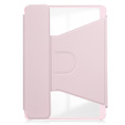 Keyboard case for Samsung Galaxy Tab A9+, Rotary 360° Leather, pink rose gold