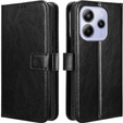 Flip case for Xiaomi Redmi Note 14 4G, Crazy Horse Wallet, black