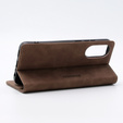 Case for Oppo A78 4G, ERBORD Vintage, wallet with flap, coffee