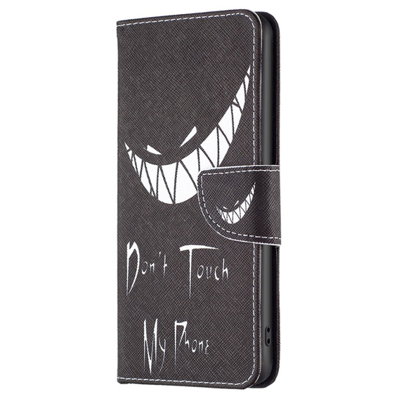 Flip case for Samsung Galaxy A05s, Wallet, Don't Touch My Phone, black