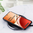 Case for Oppo Reno 12F / 12S, with magnetic sheet, transparent / black