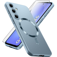 Case for Samsung Galaxy A36, ColorMag, for MagSafe, blue + 9H tempered glass