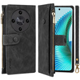 Flip case for Honor Magic 6 Lite 5G, Wallet Zipper Pocket, black
