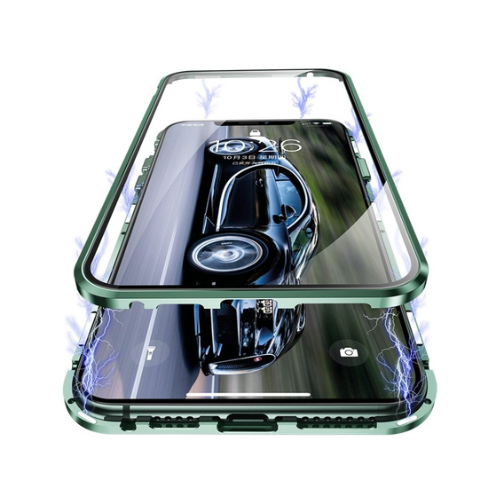 Case for iPhone 11 Pro, Magnetic Dual Glass, green