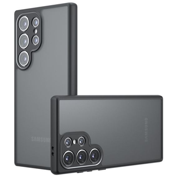 Case for Samsung Galaxy S24 Ultra, Fusion Hybrid, with camera protection, transparent / black