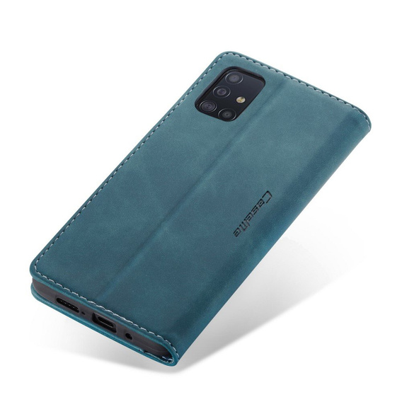 CASEME case for Samsung Galaxy A71, Leather Wallet Case, green