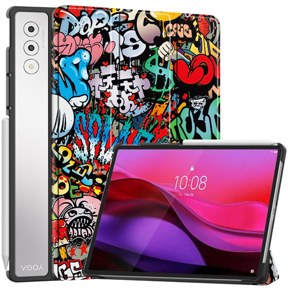 Case for Lenovo Yoga Tab Plus, Smartcase, graffiti