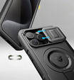 Armored case for iPhone 15 Pro Max, Dexnor CamProtect MagSafe, black (Two frames)