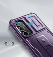 Armored case for Samsung Galaxy S24 FE, Dexnor Full Body (Two Frames), purple