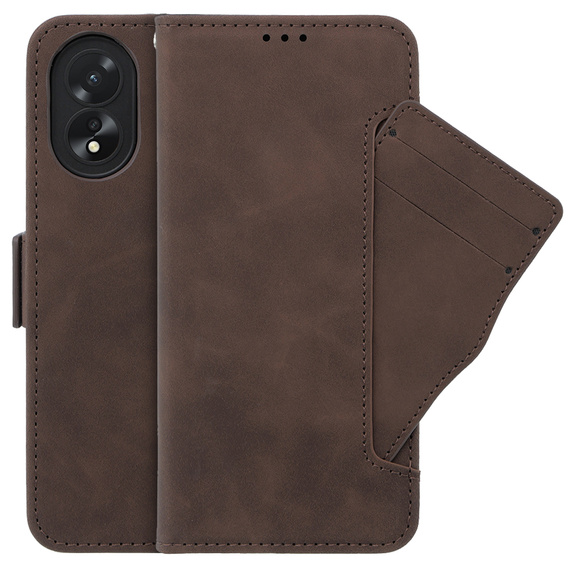 Flip case for Oppo A38 4G / Oppo A18 4G, Card Slot, brown