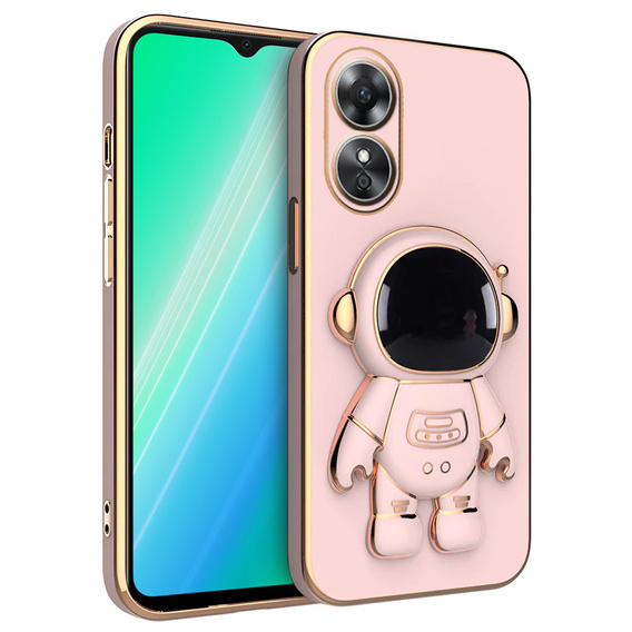 Case for Oppo A17, Astronaut, pink