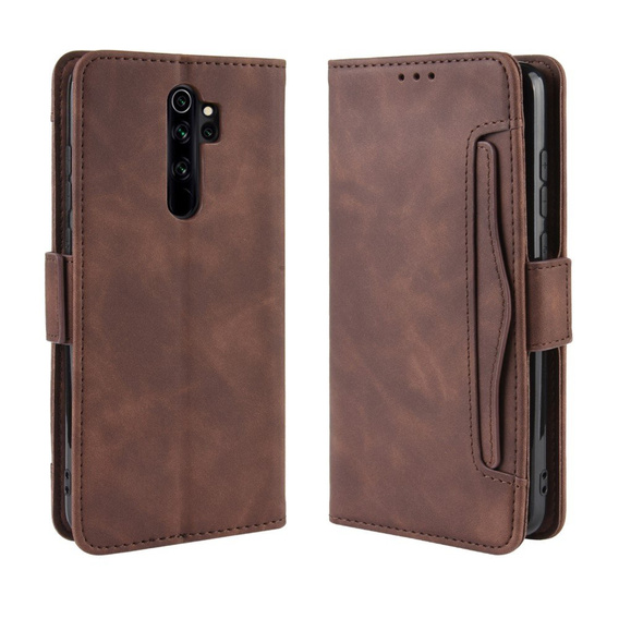 Flip case for Xiaomi Redmi Note 8 Pro, Card Slot, brown