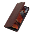 Split Leather flip case for Samsung Galaxy A57 5G, brown