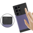 Case for Samsung Galaxy S24 Ultra, ERBORD MagProtect Slide Camera, purple