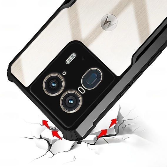 Case for Motorola Edge 50 Ultra, AntiDrop Hybrid, black
