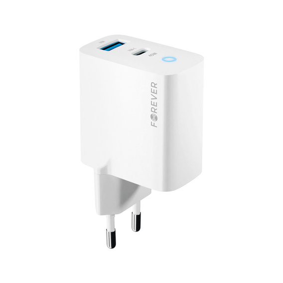 45W GaN mains charger USB-C + USB