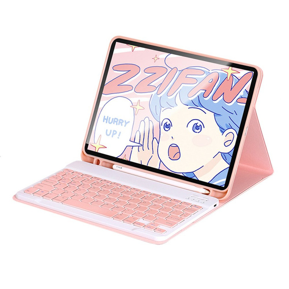 Case + keyboard iPad 9.7 2017 / iPad 9.7 2018 / Air / Air 2, pink rose gold