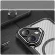 Case for iPhone 16 Plus, Fusion Hybrid Carbon, for MagSafe, black