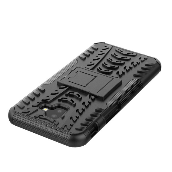 Case for Samsung Galaxy J6+ Plus, Tire Armor, black