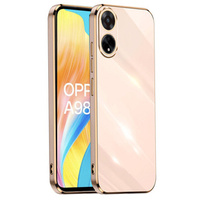 Case for Oppo A98 5G, Glamour CamShield, pink rose gold