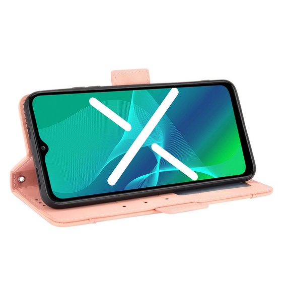 Flip case for Realme C31, Card Slot, pink