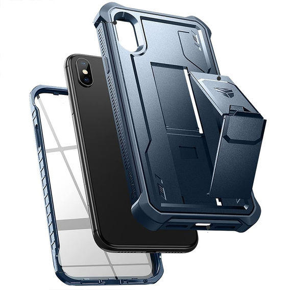 Armored case for iPhone XR, Dexnor Full Body, dark blue