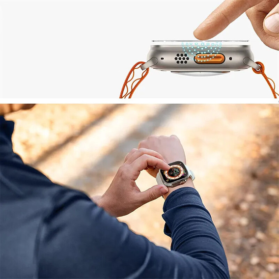 2x Tempered Glass with ERBORD mounting frame for Apple Watch Ultra 1/2/3 49mm