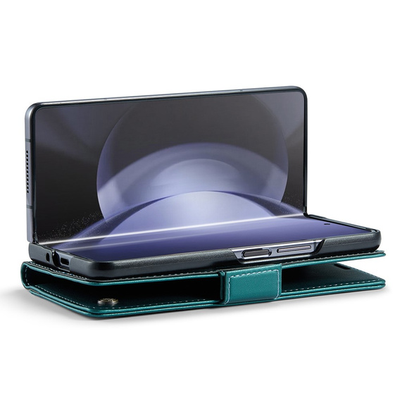 CASEME flip case for Samsung Galaxy Z Fold6 5G, Litchi Wallet, green