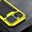 Case for iPhone 13, R-JUST CamShield Slide, armoured, yellow / black