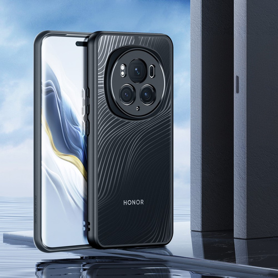DuxDucis case for Honor Magic 6 Pro 5G, Aimo case, transparent / black