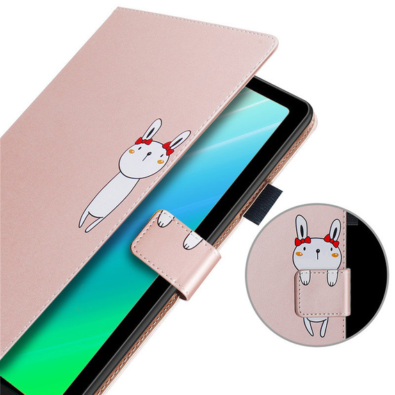 Case for iPad 10.2" 2021/2020/2019 (9/8/7 gen.), with flap, animal, pink