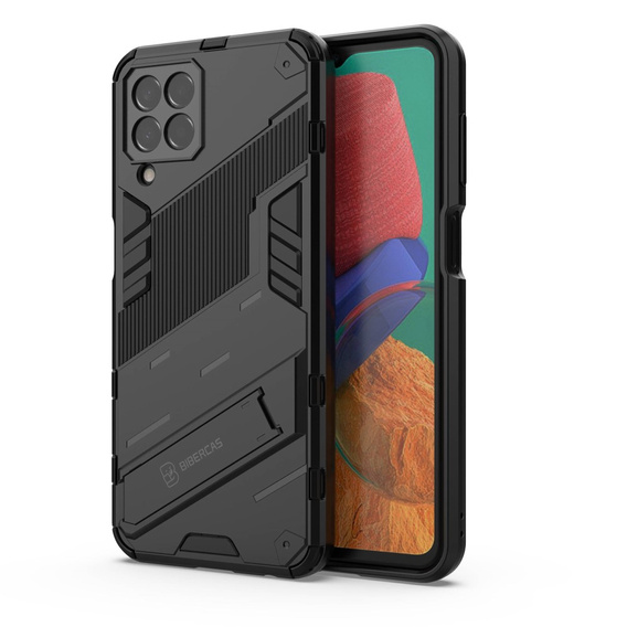Case for Samsung Galaxy M33 5G, Military kickstand, black